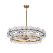 Loren 6 Light Pendant in Weathered Brass