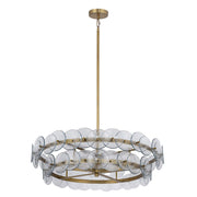 Loren 6 Light Pendant in Weathered Brass