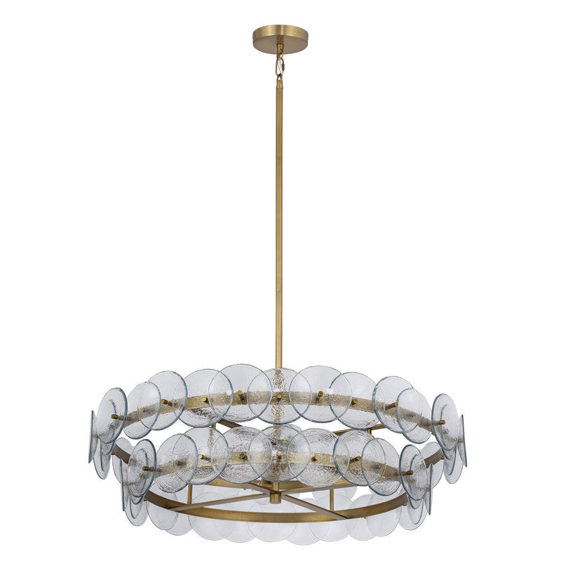 Loren 6 Light Pendant in Weathered Brass