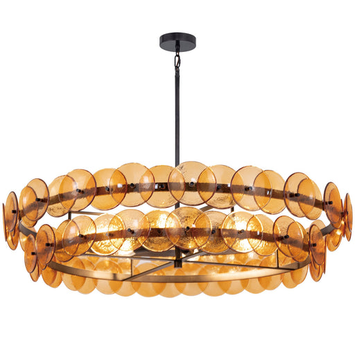 Loren 8 Light Pendant in Gunmetal