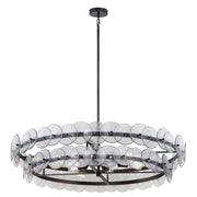 Loren 8 Light Pendant in Gunmetal
