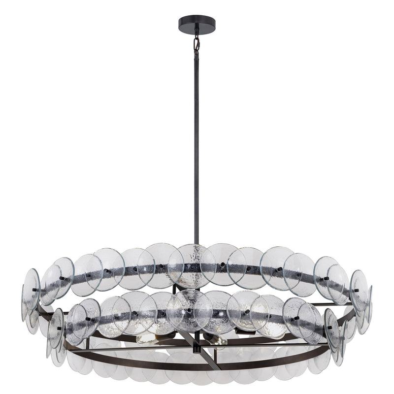 Loren 8 Light Pendant in Gunmetal