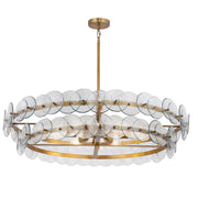 Loren 8 Light Pendant in Weathered Brass