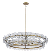 Loren 8 Light Pendant in Weathered Brass