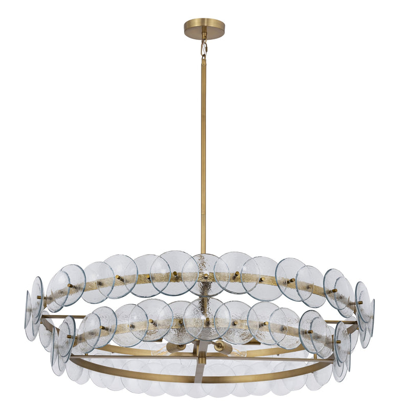 Loren 8 Light Pendant in Weathered Brass
