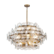 Loren 12 Light Pendant in Weathered Brass