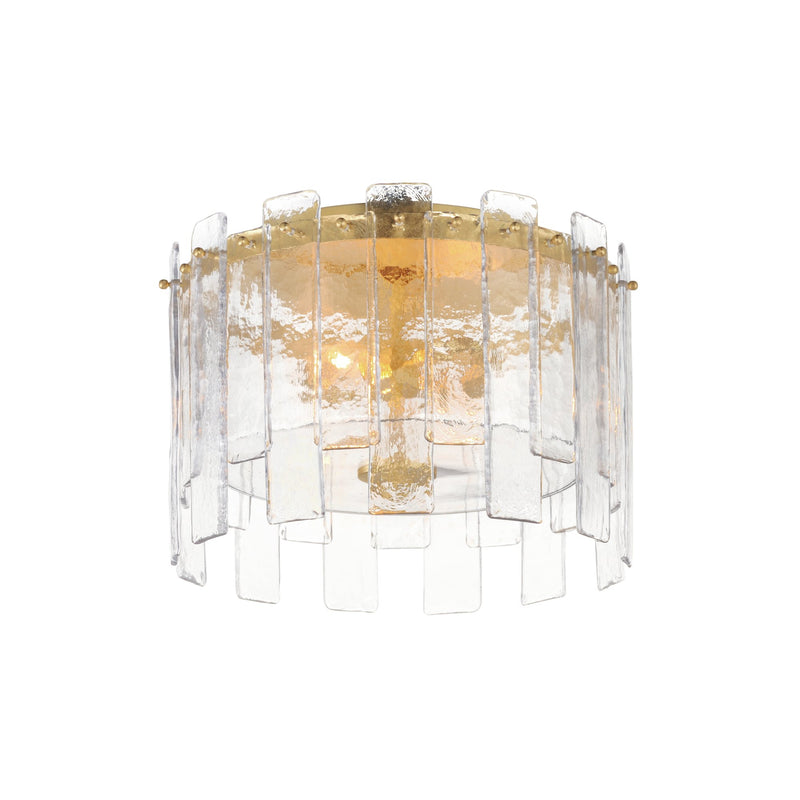 Warren 2 Light Flush Mount in Gold Leaf
