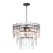 Warren 9 Light Pendant in Dark Bronze