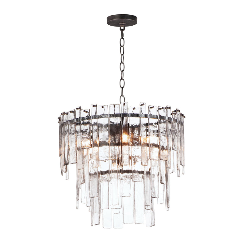 Warren 9 Light Pendant in Dark Bronze