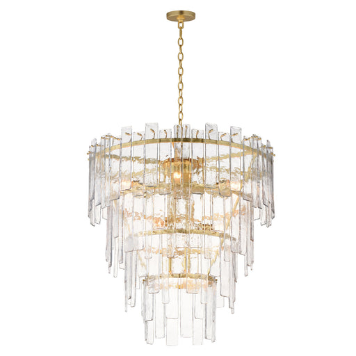 Warren 12 Light Pendant in Gold Leaf