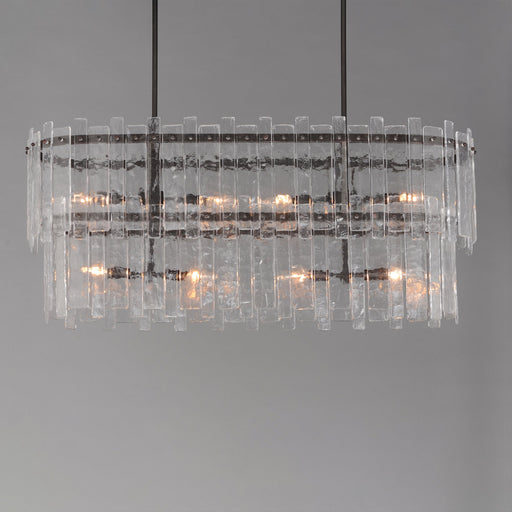 Warren 8 Light Linear Pendant in Dark Bronze