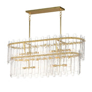 Warren 8 Light Linear Pendant in Gold Leaf