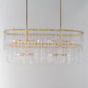 Warren 8 Light Linear Pendant in Gold Leaf