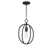 Martel 1 Light Mini Pendant in Blacksmith