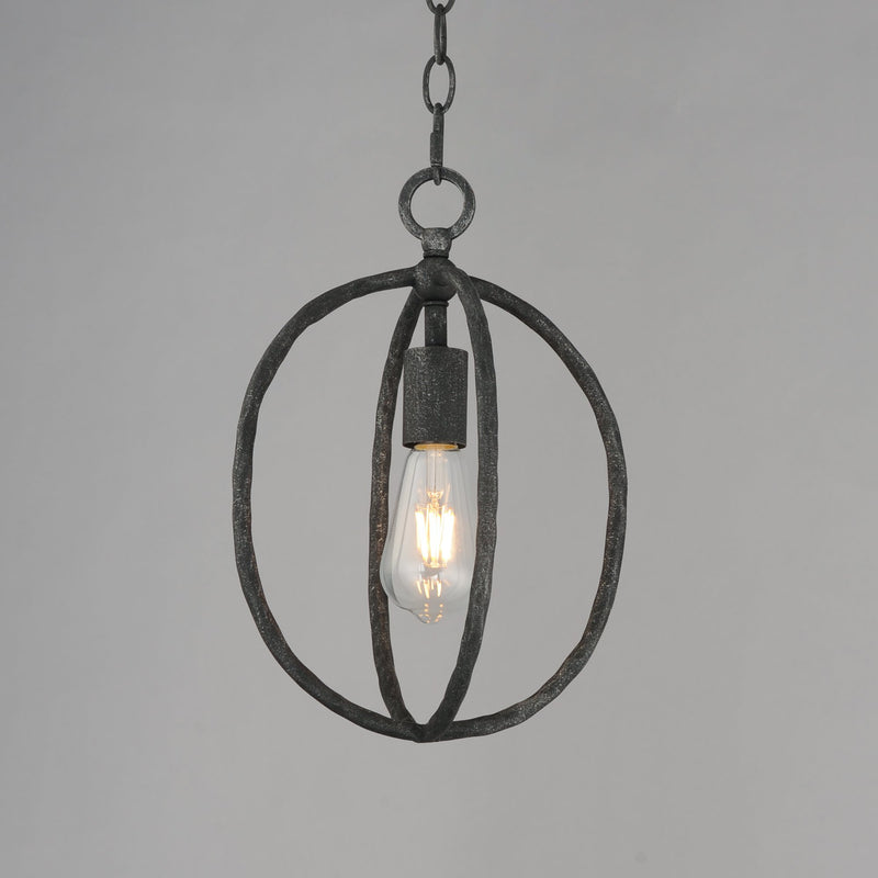 Martel 1 Light Mini Pendant in Blacksmith