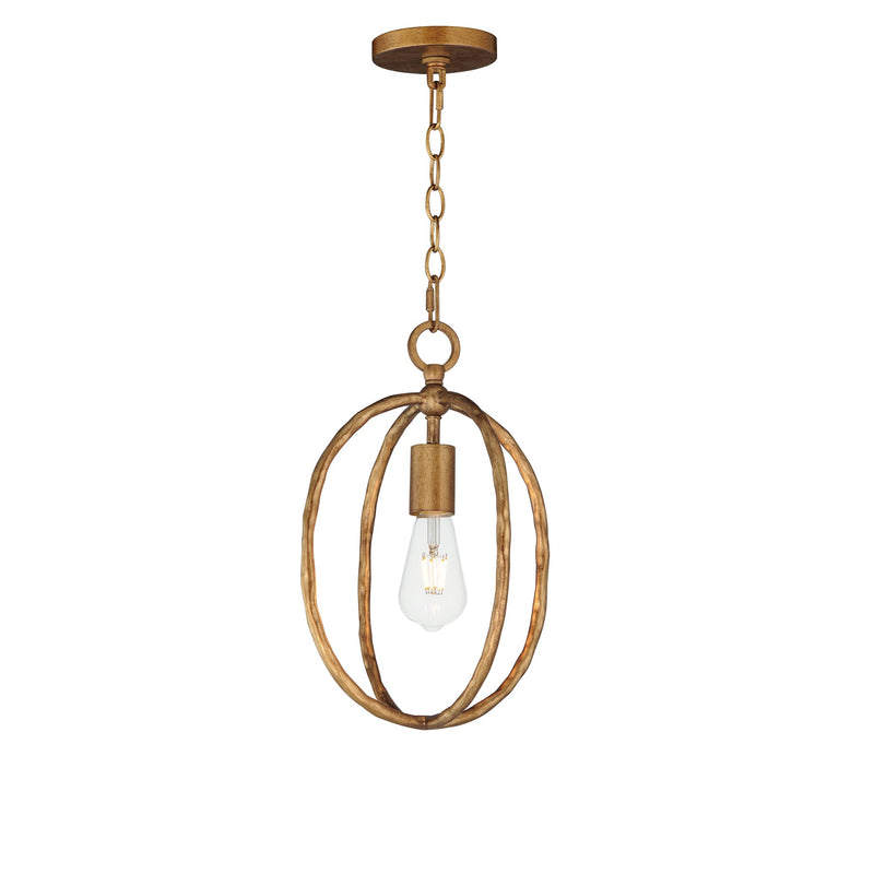 Martel 1 Light Mini Pendant in Etruscan Gold