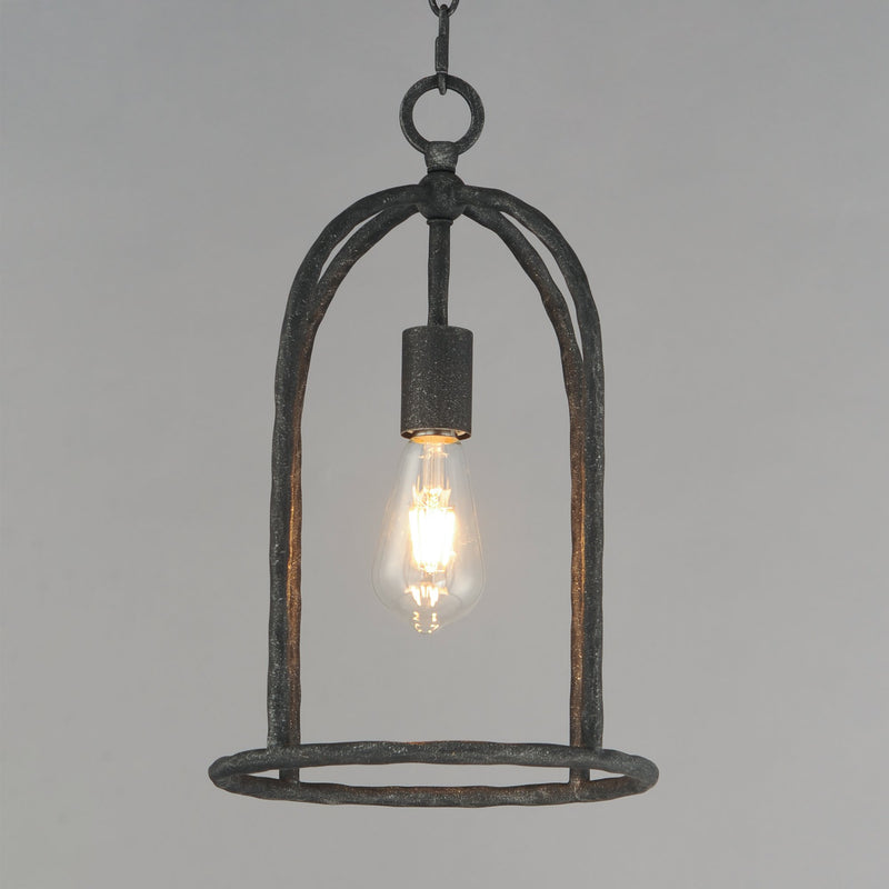 Martel 1 Light Pendant in Blacksmith