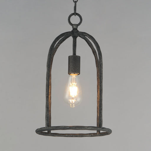 Martel 1 Light Pendant in Blacksmith