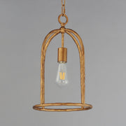 Martel 1 Light Pendant in Etruscan Gold
