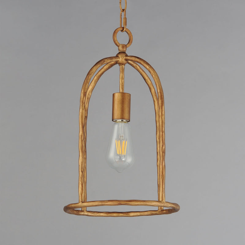Martel 1 Light Pendant in Etruscan Gold