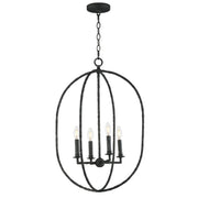 Martel 20" 4 Light Chandelier in Blacksmith