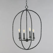 Martel 20" 4 Light Chandelier in Blacksmith