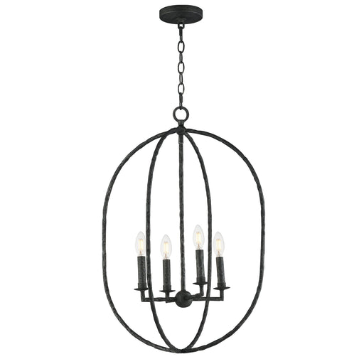 Martel 20" 4 Light Chandelier in Blacksmith