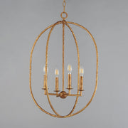 Martel 20" 4 Light Chandelier in Etruscan Gold