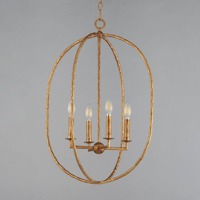 Martel 20" 4 Light Chandelier in Etruscan Gold