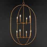 Martel 8 Light Chandelier in Etruscan Gold