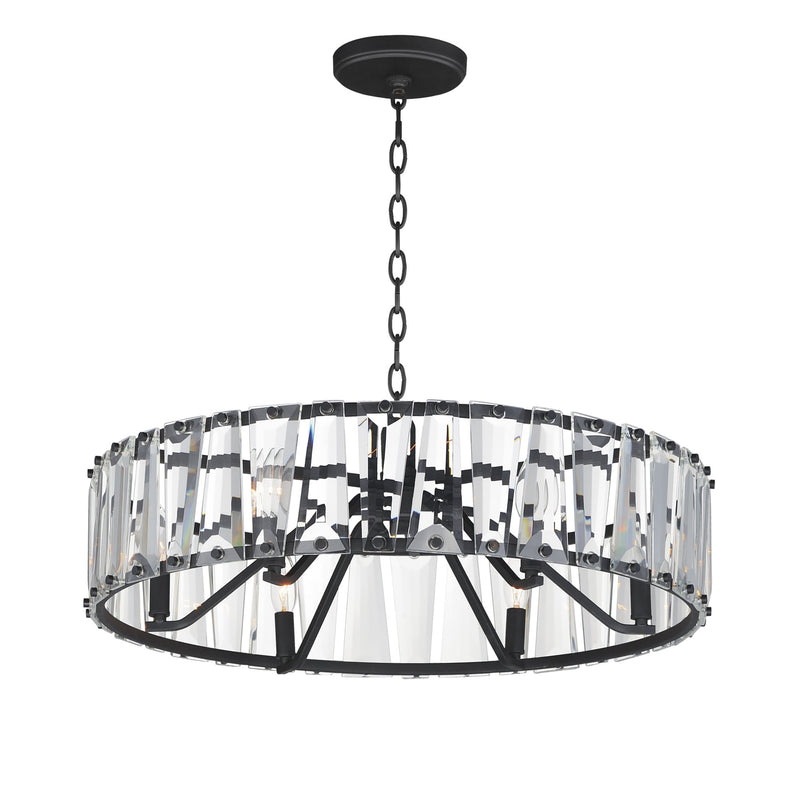 Odeon 6 Light Chandelier in Black