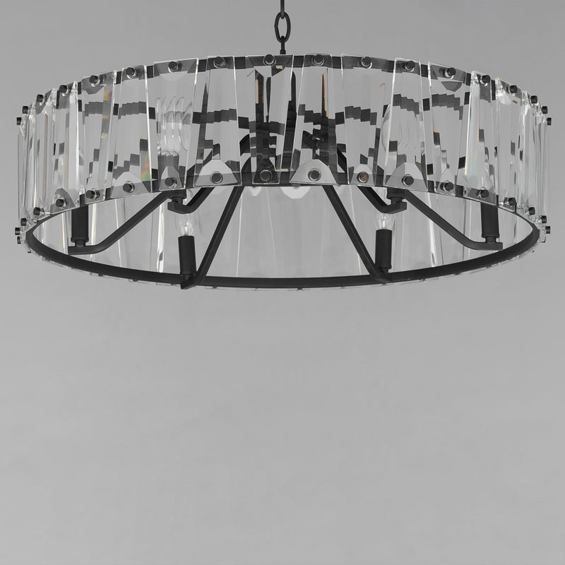 Odeon 6 Light Chandelier in Black