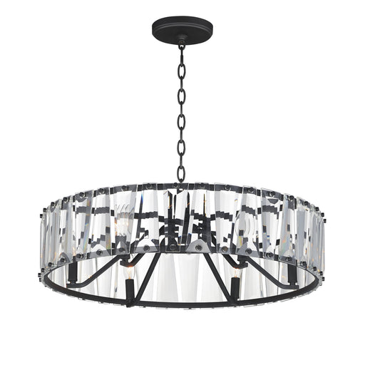 Odeon 6 Light Chandelier in Black