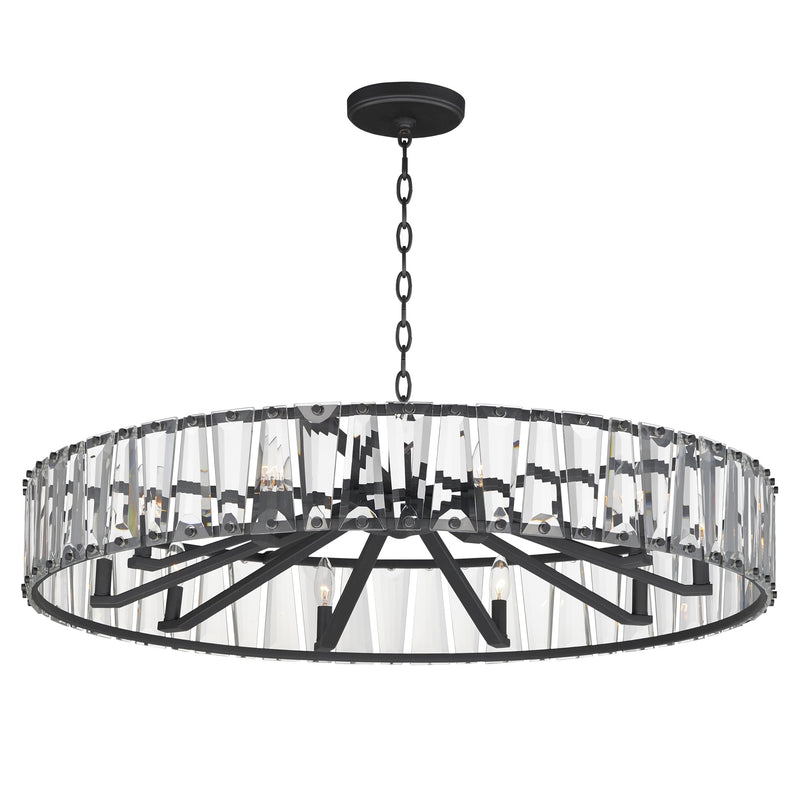 Odeon 10 Light Chandelier in Black