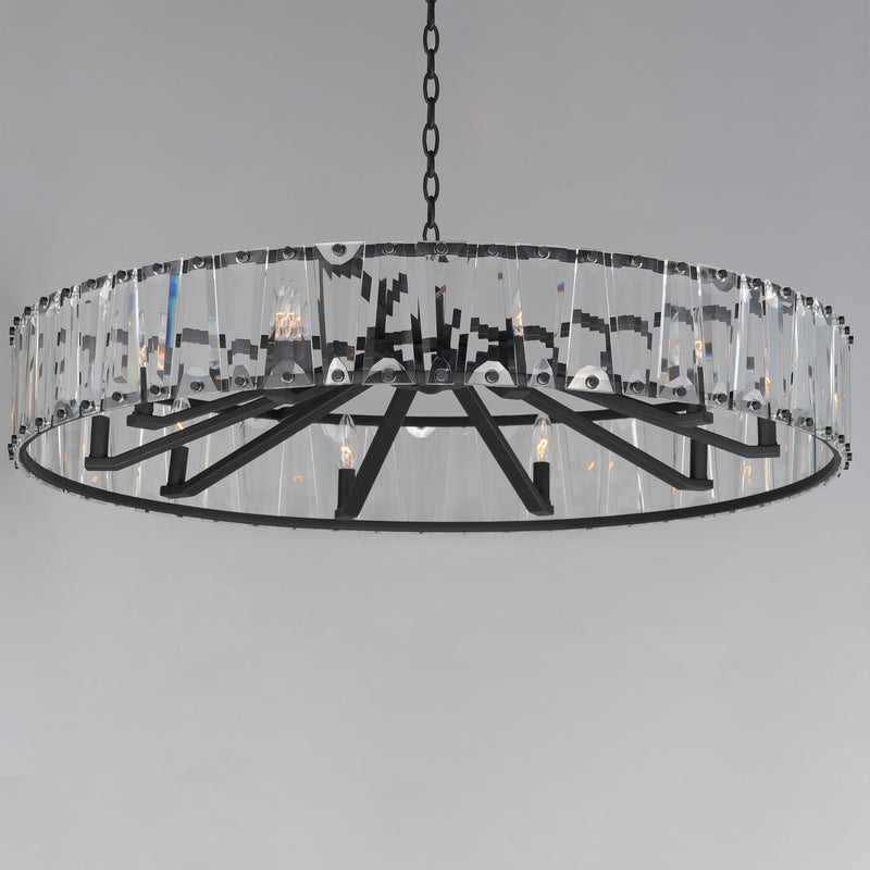 Odeon 10 Light Chandelier in Black