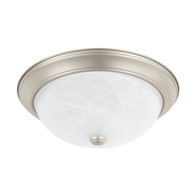 Bates 3-Light Faux Alabaster Flush Mount in Matte Nickel