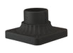 Pole Adapter Cast Post Head Adapter in Textured Matte Black