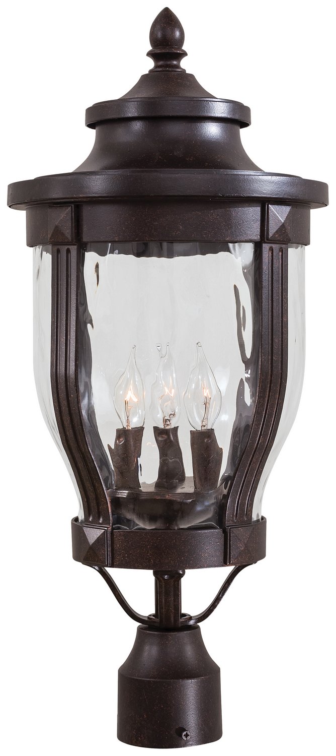 Merrimack 3-Light Outdoor Post Light in Corona Bronze