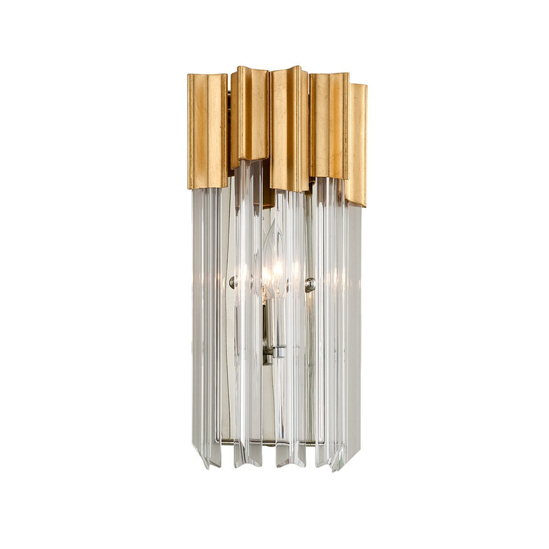 Charisma Wall Sconce in Gold Leaf / Stainless Steel