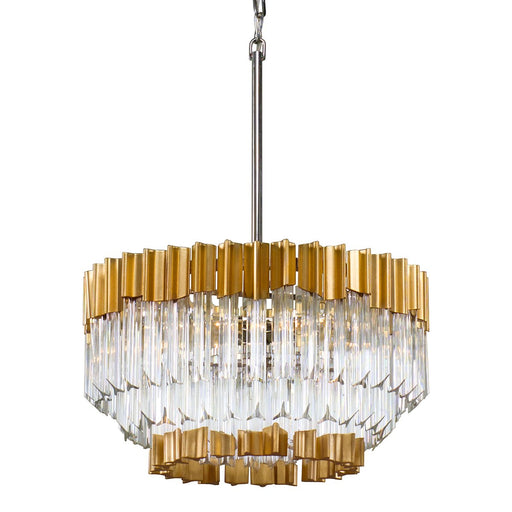 Charisma 5-Light Chandelier in Gold Leaf / Stainless Steel