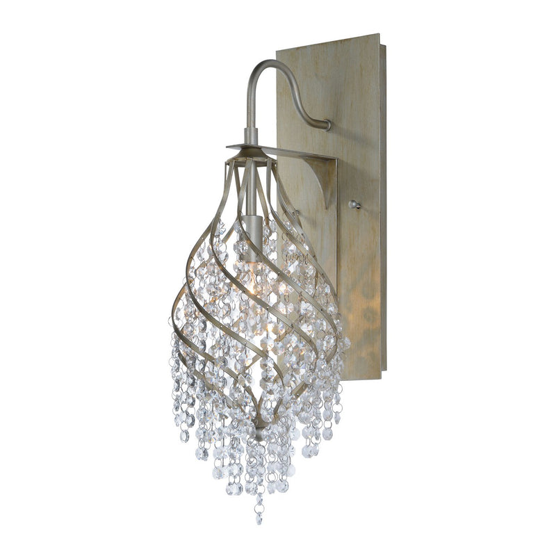 Twirl 1 Light Wall Sconce in Golden Silver