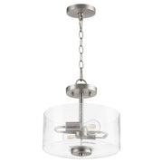 Dakota 12" 2 Light Semi-Flush Mount in Satin Nickel