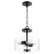 Dakota 12" 2 Light Semi-Flush Mount in Textured Black