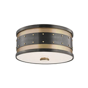 Gaines 2-Light Flush Mount in Aged Brass/old Bronze