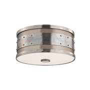 Gaines 2-Light Flush Mount in Historic Nickel