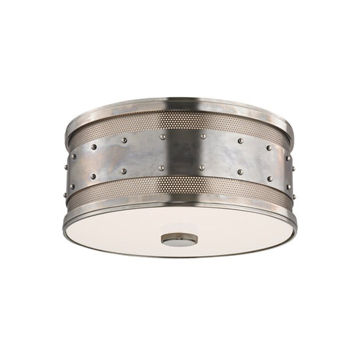 Gaines 2-Light Flush Mount in Historic Nickel