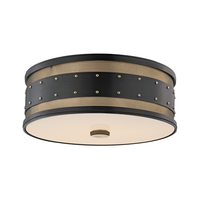 Gaines 3-Light Flush Mount in Aged Brass/old Bronze