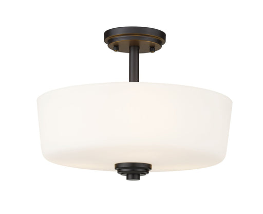 Arlington 3 Light 14.75" Semi Flush Mount in Bronze