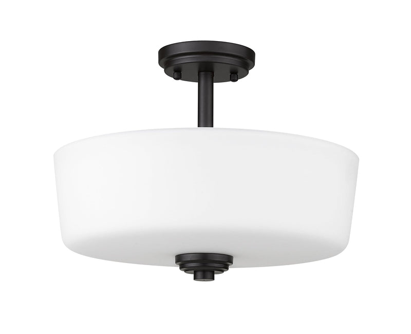 Arlington 3 Light 14.75" Semi Flush Mount in Bronze