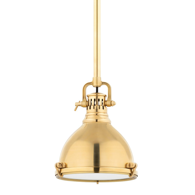 Pelham Small Pendant in Aged Brass
